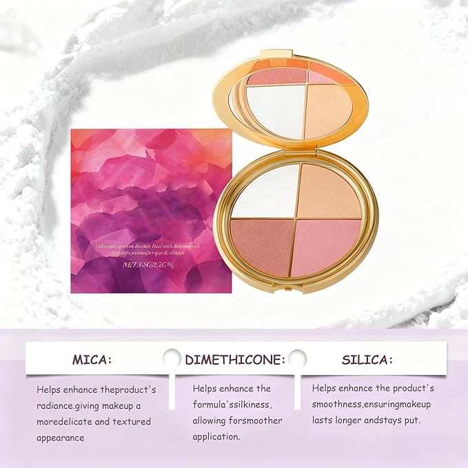 Eye & Cheek Palette，Glow Wardrobe Palette，Highlighting Eye & Cheek Palette，Eyeshadow and Highlighter Makeup，Makeup Palettes Contour Kit，Rich Glow Shades for Eyeshadow & Cheek Highlight