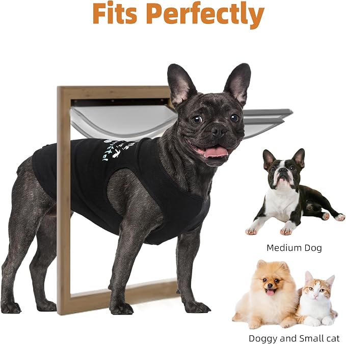 MIAOTONG 2 Pack Weatherproof Medium Dog Door Replacement Flaps with Screws | Pet Door Replacement Flap Compatible with PetSafe Freedom PAC11-11038,Measures 13 1/8”x 24 7/8”, Weather-Proof & No Warped
