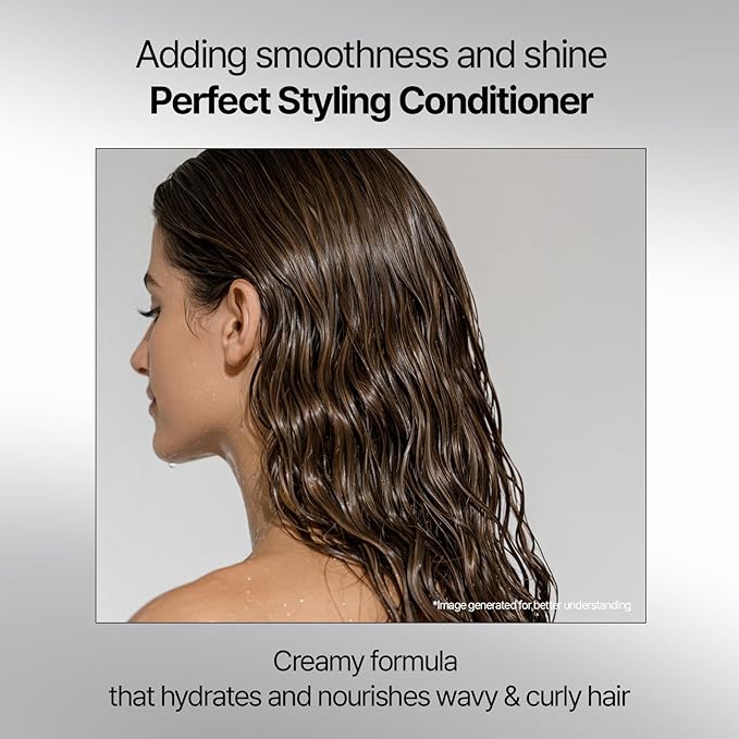 Mise En Scene Perfect Serum Styling Conditioner - Serum Based Conditioner with Peony and Rose Scent, Styling Memory & Heat Protection