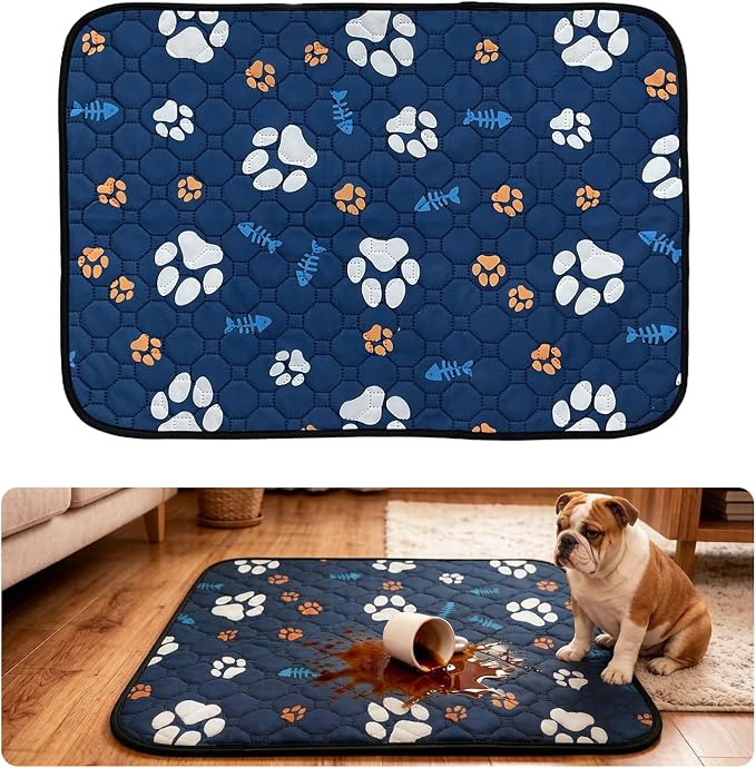 Washable Dog Pee Pads, Waterproof Training Mat,Medium | Size:24x36inch(2 Pack),Super Absorbent(Four-Layer Design),Reusable Potty Playpen Mat,Washable Pet Pads,Non-Slip Puppy Pads