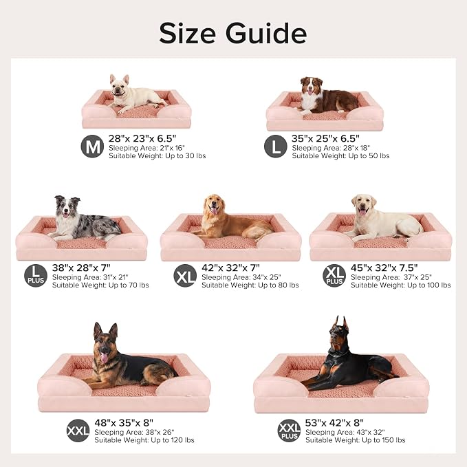 Jumbo Orthopedic Dog Bed for Extra Large Dogs, Waterproof, Egg-Crate Foam Dog Couch Bed with Washable Removable Cover, Waterproof Lining and Nonskid Bottom