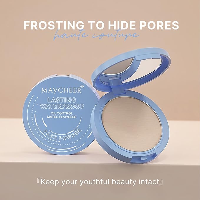 Face Powder, Setting Powder, Lasting Waterproof Oil Absorbing Pressed Powders Compact for Face (#05 SOFT HONEY)