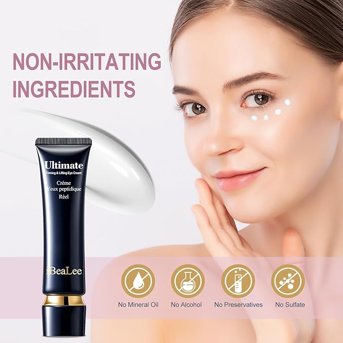 Temporary Tightener Eye Cream-Instantly Reduces Under- Bags, Dark Circles & Wrinkles, Anti-Aging with Retinol&Hyaluronic Acid, Under Eye Creams Suit Women Men Firm Smooth firming Non-Greasy- corrector