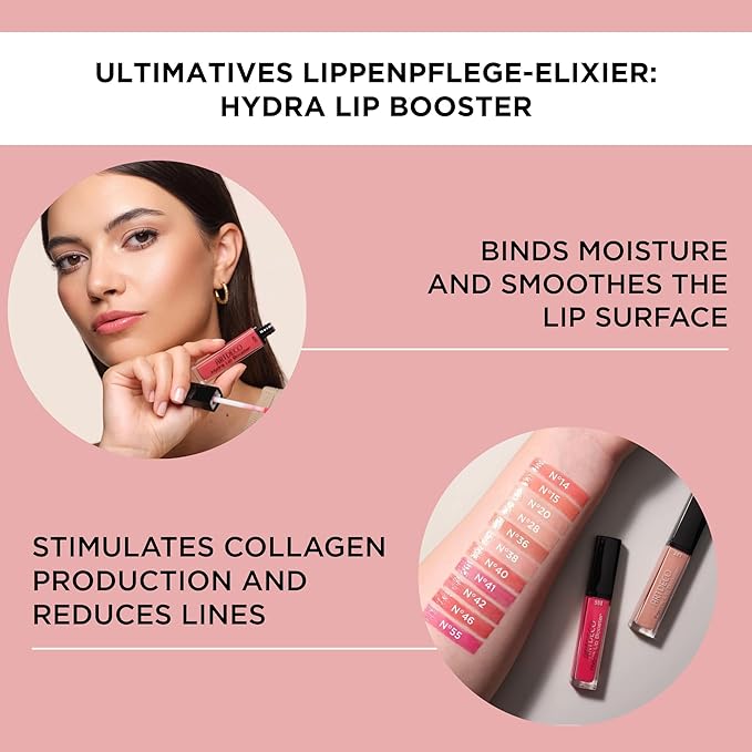 ARTDECO Hydra Lip Booster - Translucent Mauve - Hydrating Lip Gloss with Boosting Effect - Hint of Color & Beautiful Shine - Non-Sticky Finish - Lip Care - Lip Oil - Makeup - Hyaluron - 0.21 Fl Oz
