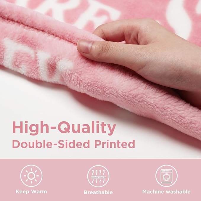 Get Well Soon Gifts for Women- Inspirational Gifts Blanket | Feel Better After Surgery Gifts for Sick Women, Thinking of You Gift for Her Friend Sister Coworker, 60'' x 50''