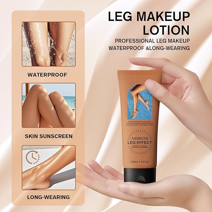 Leg Makeup Waterproof No Transfer,Flawless Looking Leg and Body Scar Cover up Makeup,Waterproof Long Last Easy Application for All Skin Tones.(3# Bronze)
