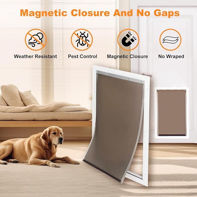 PAC11-11039 Dog Door Replacement Flap - Pet Doggie Replacement Flap Door with Screws Fits PetSafe, Large Size 10 1/8" X 16 7/8"