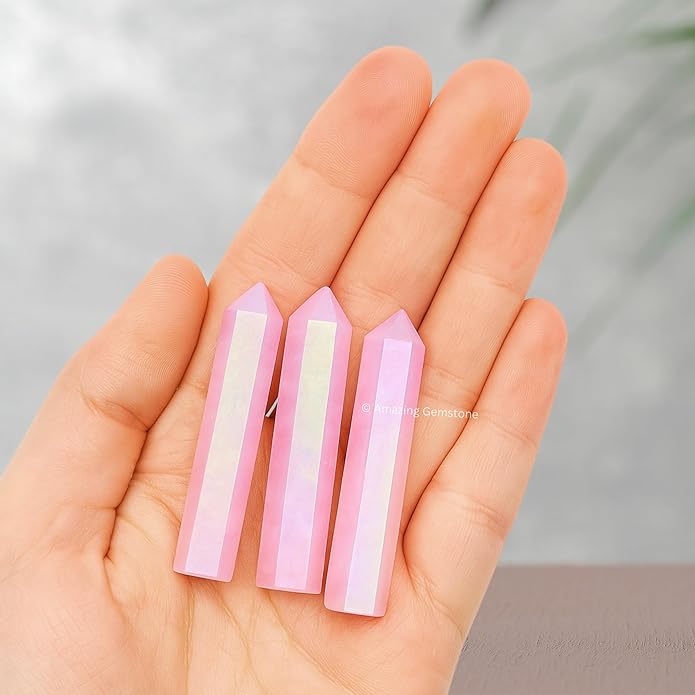 Amazing Gemstone Crystal Points Bulk Healing Crystals & Stones - Premium Single Terminated Healing Wand Point Bulk Crystals for Crafts, Crystal Grid, DIY Work