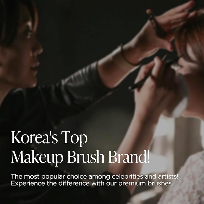 Piccasso 224 Eyeshadow Brush – Korean Eye Makeup Brush with Soft Tapered Bristles for Blending and Nose Contouring, Multi-Use Eye Shadow Brush for Daily Makeup and Shading