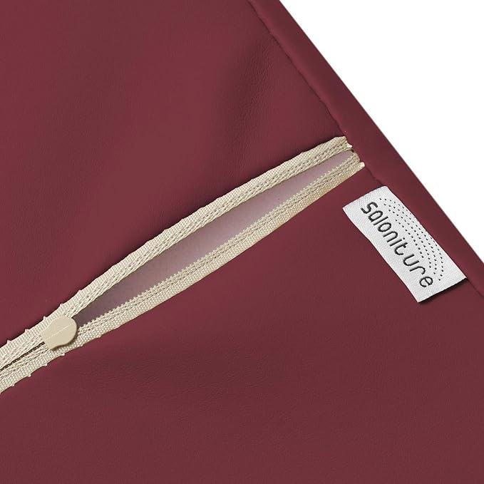 Saloniture Jumbo Half Round Massage Table Bolster Under-Knee Pillow Pad - 26 x 9 x 4.5 Inch - Burgundy