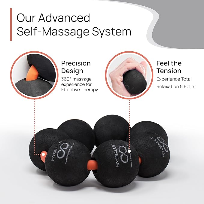 PRIMEKINETIX MyoBalls Massage Therapy Balls - 360° Relief for Plantar Fasciitis, Shin Splints, Tight Calves & IT Band - Deep Tissue Trigger Point Tool for Athletes & Active Lifestyles - 7 Ball Set