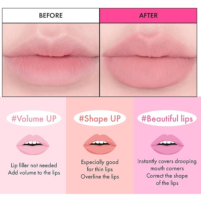 Amuse Seoul Lip Smudger (04 HIPPIE GIRL) | dark rose | lip liner, matte, creamy, soft, velvety, cruelty-free, lipcare, long-lasting, multiuse, vegan