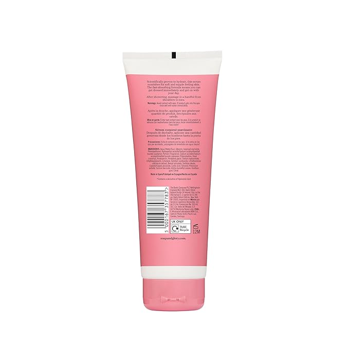 Soap & Glory Hydrate Expectations Body Serum - Thirst Quenching Hyaluronic Acid - Full-Coverage, Lightweight, Fast Absorbing Vegan Moisturizing Body Serum (8.4 Fl Oz) (Pack of 2)