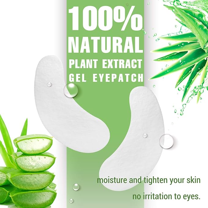 GreenLife 150 Pairs Eye Pads, 100% Naturel Eyelash Extension Under Eye Gel Pads patches kit Collagen with Aloe Vera Hydrogel Eye Patches set for Eyelash Extension Supplies Tools (50 150 300 Pairs)