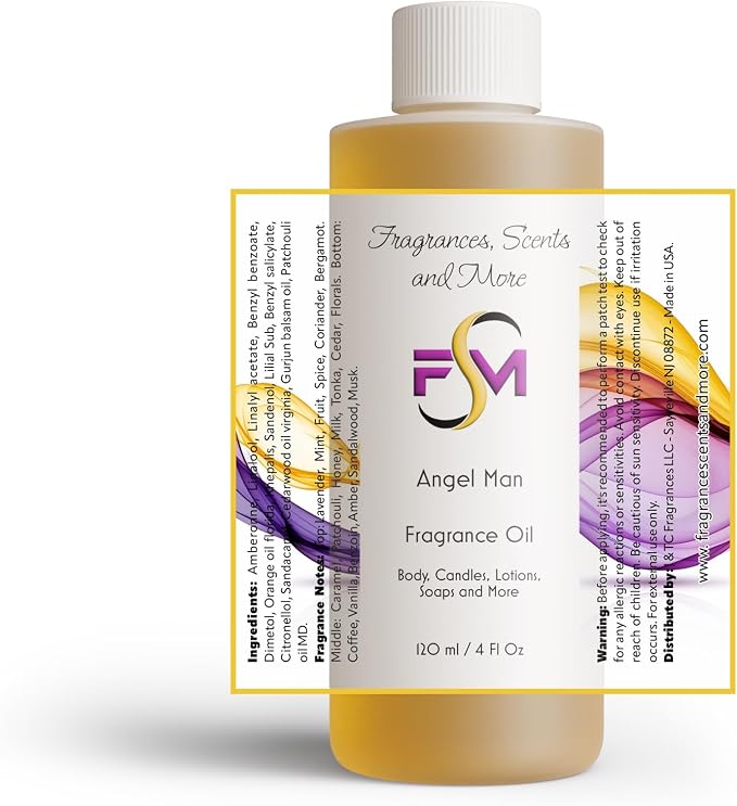 Angel Man Fragrance Oil - 4 Fl Oz Plastic Bottle (120ml)