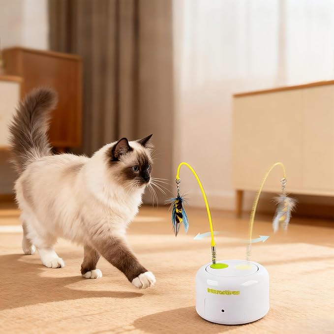 ALL FOR PAWS Interactive Cat Toy, Automatic Fluttering Bug Enrichment Toy for Indoor Kittens, Flying Cat Toy with Motion Sensor, 1 Replacements