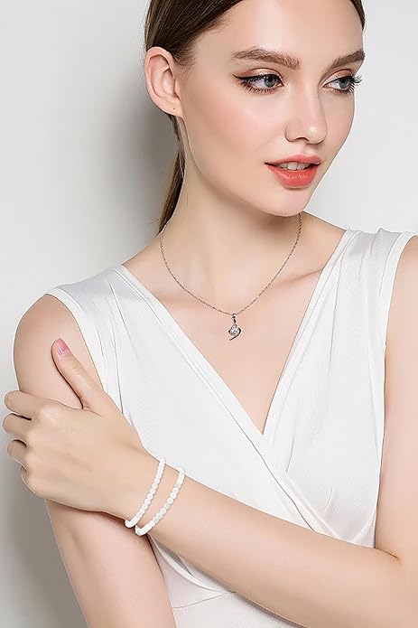 NCB 2.3-Piece 4mm Natural Crystal Gemstone Stretch Bracelets – Handmade Reiki Energy Healing Jewelry for Meditation,Yoga, Unisex