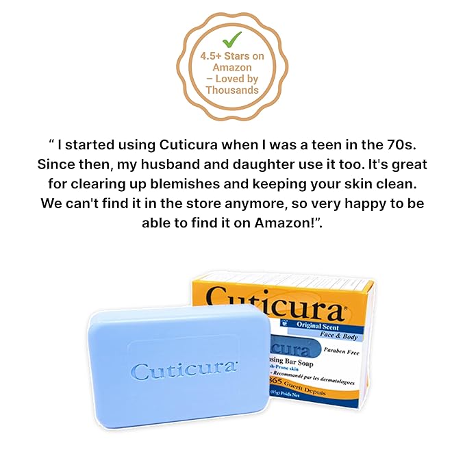 Cuticura Official Deep Cleansing Face and Body Soap - 5.25 oz (Pack of 6)