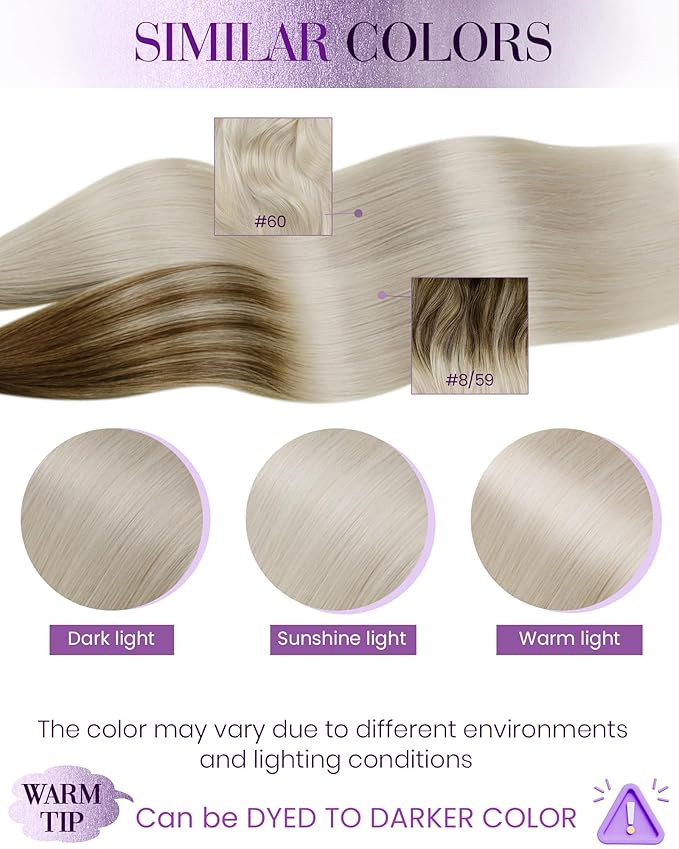 LaaVoo U Tip Hair Extensions Human Hair Platinum Blonde K Tip Hair Extensions Real Human Hair 14 Inch Blonde Remy 1g/1s 50g/pack