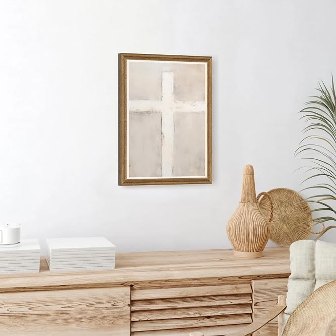 Fantasy Artists Christian Cross Wall Art – Reverent Symbol of Faith and Redemption, Sacred Religious Artwork for Church, Prayer Room & Faith-Centered Home,12W X 16H