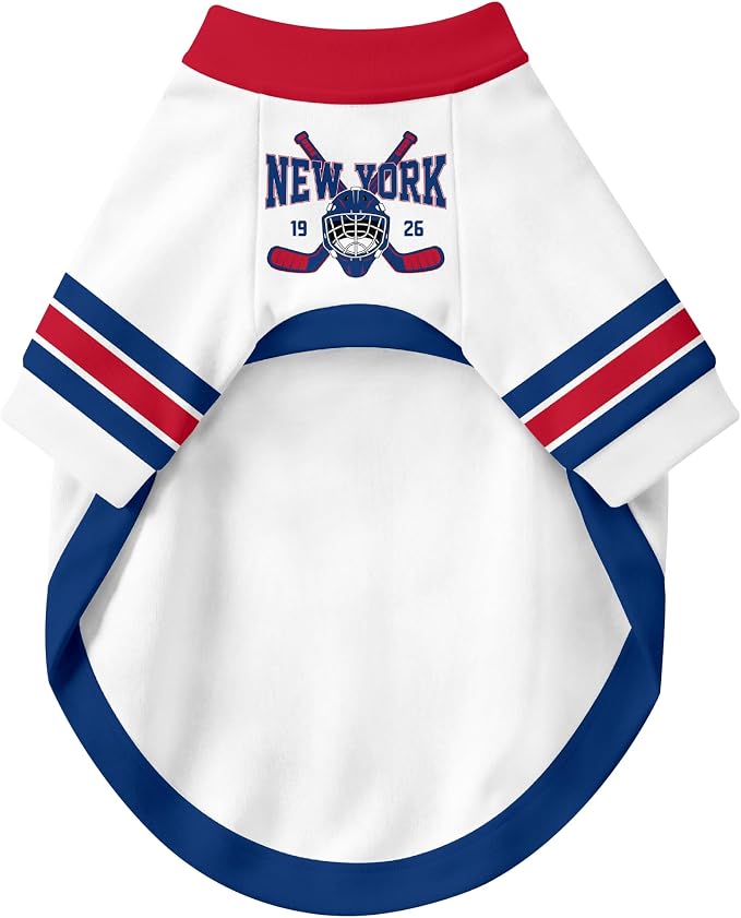 New York R Dog Clothes Personalized Pet T Shirt for Dogs Gift | Custom Name Number Jersey Style Pet Shirt for Dog