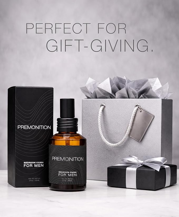 Bedroom Kandi for Men Premonition Pheromone-Enhanced Eau de Parfum Spray 2 oz (60 ml) – Citrus, Neroli & Cedarwood Fragrance – Long-Lasting Cologne for Men, Vegan & Cruelty-Free, Made in USA
