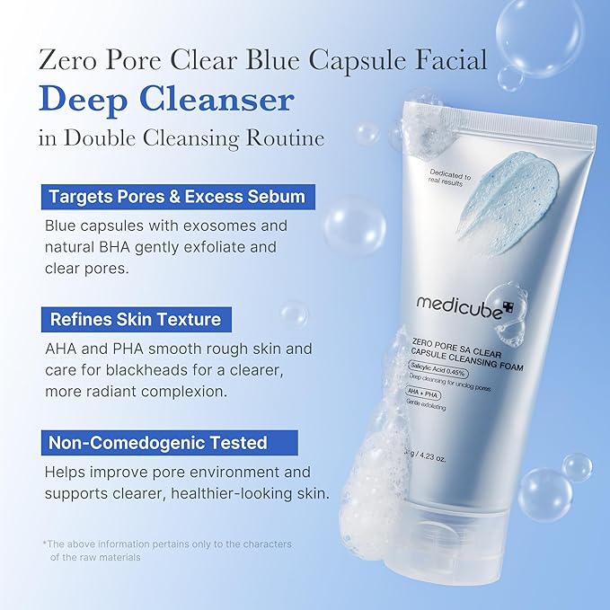 medicube After Sun Care Trio Set: Zero Pore Capsule Cleansing Foam, Collagen Glow Sunscreen, Hypochlorous Acid Power Soothing Spray | Deep Cleanse, Shield & Soothe | Face wash, Sunscreen, Facial Spray