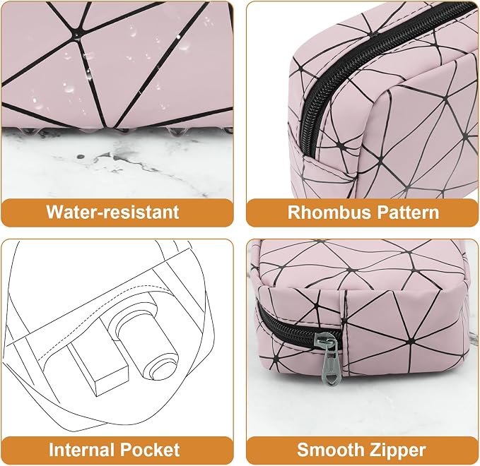 Likesing Period Bag for Teen Girls, Leather Sanitary Napkin Storage Bag, Portable Menstrual Pad Bag Period Pads Pouch, Small Make Up Bags