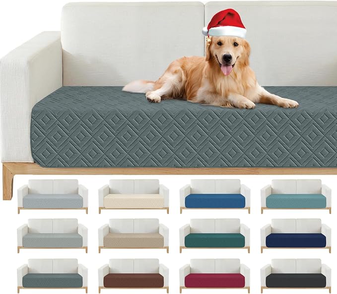 2026 Waterproof Sofa Dog Blanket (30"x53") Comfy Loveseat Couch Mat for Pets with Anti-Slip Back, Universal Incontinence Lightweight Liner Pad for Furniture Car Picnic etc Durable Washable, Dark Grey