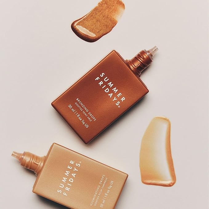 Summer Fridays Illuminating Drops - Hydrating Serum-Like Formula with Hyaluronic Acid - Dewy Summer Makeup with Skincare Benefits - Help Support a Healthy Skin Barrier (1 Fl Oz)