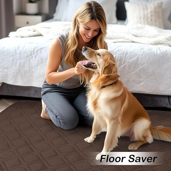 Waterproof Dog Bed Blanket - Soft Pet Blanket & Sofa Cover for Dogs | Reversible Washable Furniture Protector, Couch Covers for Pets (30x53 Inch, Chocolate/Dark Grey)