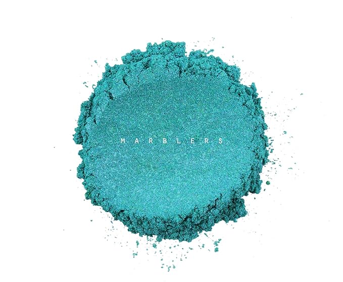 MARBLERS Chunky Natural Mica Powder [Capri Pearl] 0.11oz (3g) | Highly Pigmented | Non-Toxic, Vegan, Cruelty-Free | Eyeshadow, Body Butter, Nail Polish, Nail Art | Party, Body, Face Makeup