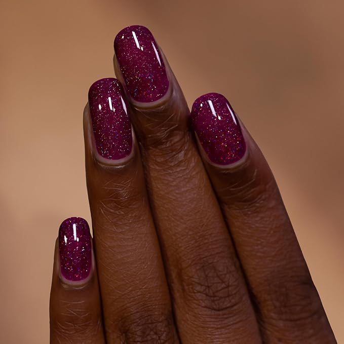 ILNP Honeymoon - Juicy Deep Berry Holographic Jelly Nail Polish