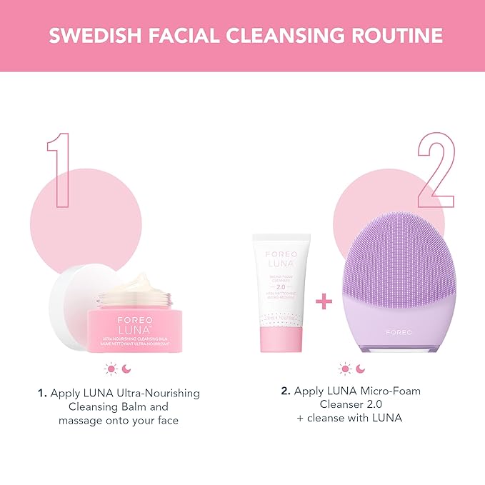 FOREO LUNA Micro-Foam Face Cleanser 2.0 - Exfoliating Face Wash - Pore Minimizer - All Skin Types Facial Cleanser - Travel Size - Vegan - Facial Skin Care Products with Vitamin E - 0.67oz