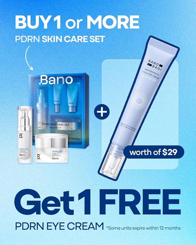 Banobagi PDRN Eye Cream – Under Eye Cream for Puffiness and Bags, Korean Skin Care with Centella, Panthenol & b-PDRN | Firming & Hydrating, Fragrance-Free, 0.5 fl oz