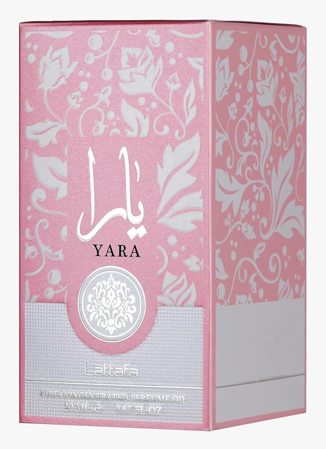 Lattafa Yara – Floral, Gourmand, Fruity, Musky – Pure Concentrated Perfume Oil Long-Lasting Fragrance for Women, 0.67 Ounce / 20 ml