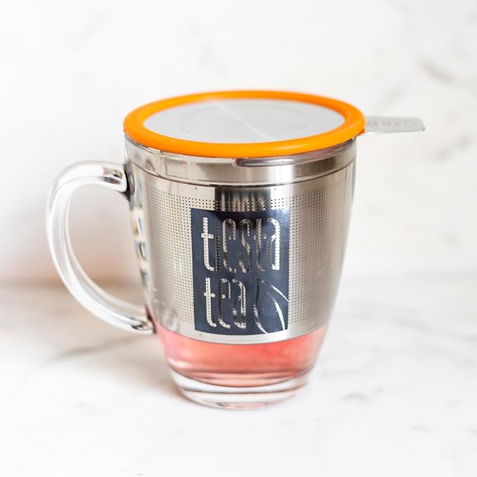 Tiesta Tea - Holiday Cheer Tea Gift Set, Loose Leaf Holiday Blends with Infuser, Non-Caffeinated, Stainless Steel Brewbasket & 2 Refillable Tin Combo, Fireside Spice & Peppermint Cocoa