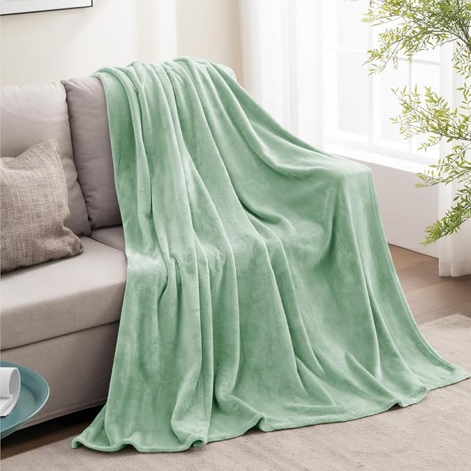 BEDELITE Fleece Blanket Soft Plush King Bed Blanket Mint Green 108"x90" | Ultra Soft Fleece, Plush Microfiber, Lightweight Warmth, All Season Comfort, Fade Resistant, Machine Washable