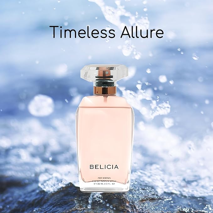 A CENTER Belicia For Women Eau de Parfum Spray for Women,Wonderful Gift,Gourmand Fragrance,Daytime and Casual Use,for all Skin Types,a Classic Bottle,3.4 Fluid Ounce