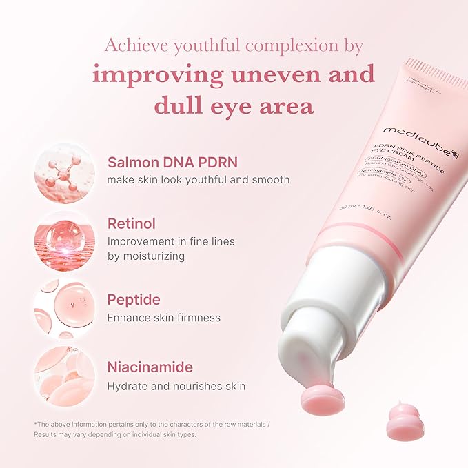 medicube Eye Serum Duo for Firmer-Looking Skin: PDRN Peptide Serum and Deep Reviving Peptide Eye Cream | Korean Skincare, Stocking Stuffers, Gifts for mom, Holiday Stocking Stuffers, Gifts for Her