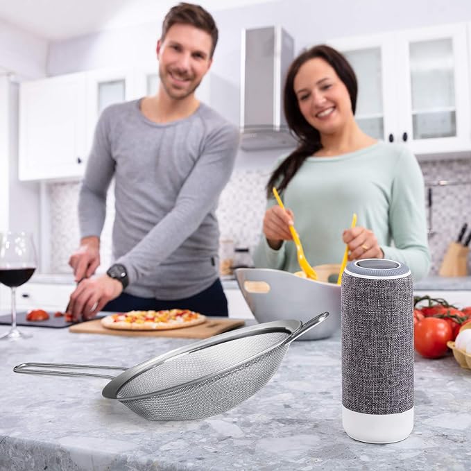 Walfos 7.8 Inch Fine Mesh Strainer, Premium Stainless Steel Colanders and Sifters, with Reinforced Frame and Sturdy Handle, Perfect for Sift, Strain, Drain and Rinse Vegetables, Pastas and Tea