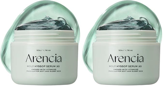 Arencia Glow Hyssop Overnight Face Mask Serum - hydrating & Anti-Aging Serum for younger looking Korean Glass Skin, Vitamin A, C, E, Niacinamide, Peptide (Pack of 2)