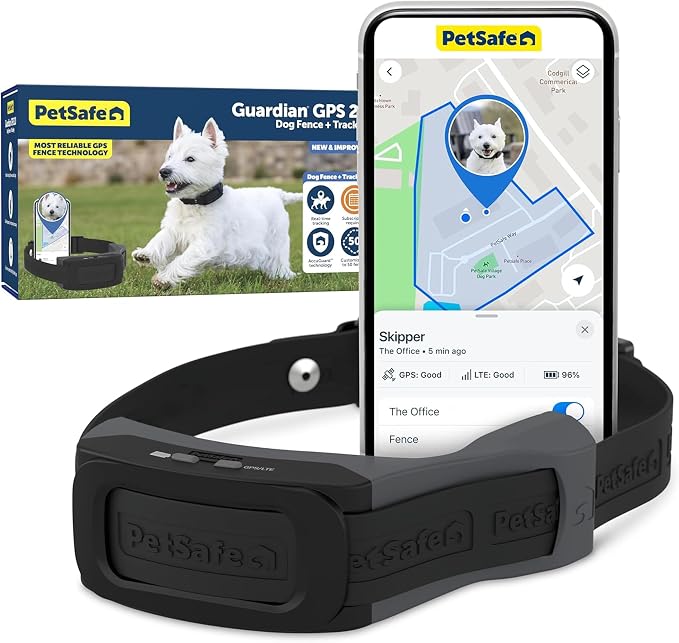 PetSafe Guardian GPS 2.0 Dog Fence + Tracking, 1/2 Acre or More