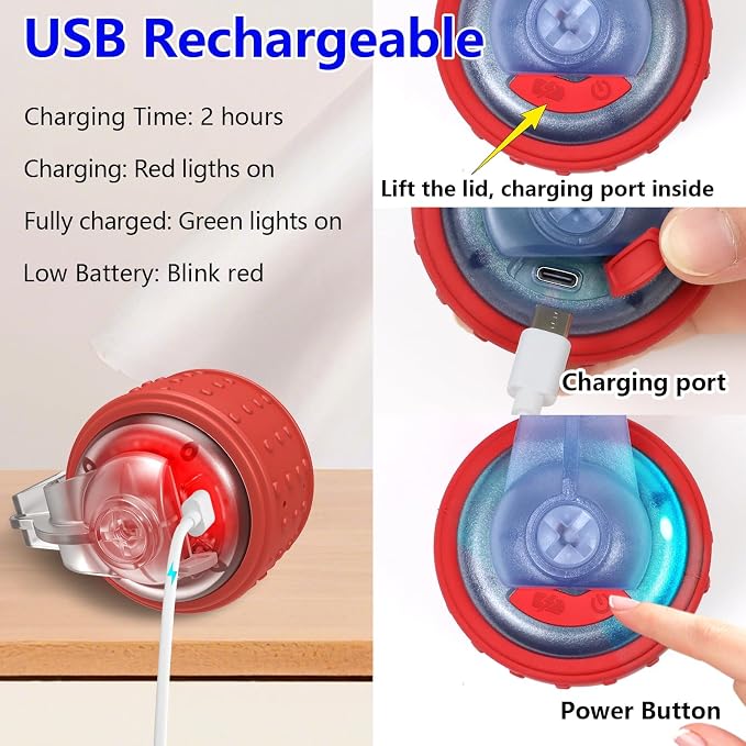Oxawo Interactive Dog Toys Pet Busy Balls Moving Wiggles Ball | Motion Activated Rolling Ball, Rechargeable Dog Toy with 3 Modes, Keep Dogs Busy for Medium & Small Puppies