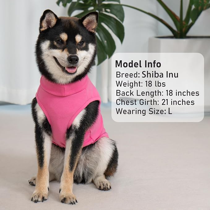 KYEESE 2Pack Dog Sweater for Small Dogs Soft Pet Coats Fleece Sweatshirt | Warm Turtleneck Dog Pullover Clothes, 4-Way Stretch & Lightweight Vest, Doggie Coat in Cold Weather, Daily Wear