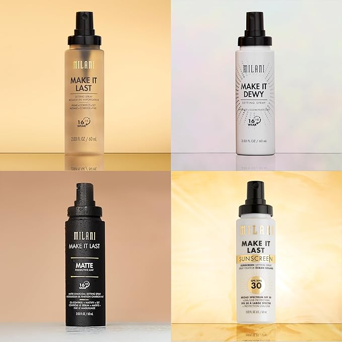 Milani Setting Spray + Primer, Make It Last Original - Natural Finish with Niacinamide for Hydration, Setting Spray for Makeup and Face Primer, 3-in-1 Prime + Hydrate + Set, 2.03 Fl. Oz