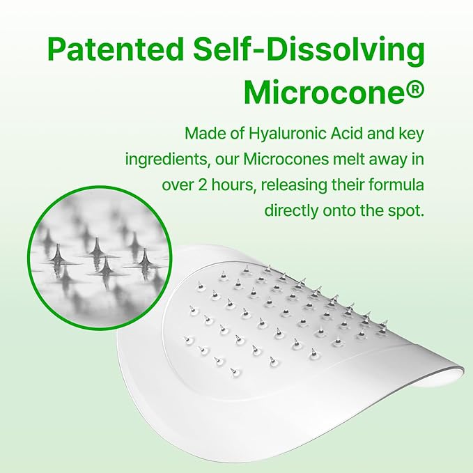 ACROPASS Trouble Care Microcone Acne Patch, Spot Care for Early Pimple and Zits, Hydrocolloid & Niacinamide for Blemishes (Regular Size - 6count)