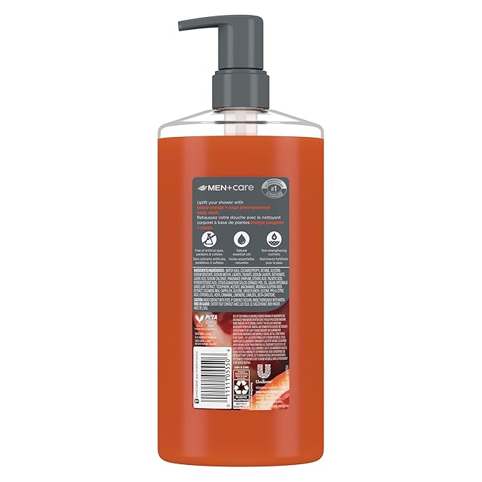 DOVE MEN Moisturizing Body Wash | #1 Dermatologist Body Wash for Men, Sulfate Free, Paraben Free, & Dye Free | Blood Orange + Sage, 26oz