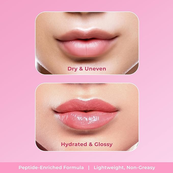 The Beauty Spy Mystic Gemstone Lip Oil, Moisturizing & Hydrating Lip Gloss - Non Sticky, Plumping Lip Oil for Dry Lips (Pink Quartz)
