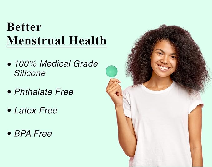 SHORDY Reusable Menstrual Disc (Large), 100% Medical-Grade Silicone, Flexible & Leak-Free Period Disc, Eco Friendly Feminine Hygiene & Care | Tampons, Pads & Cups Alternative (Green)